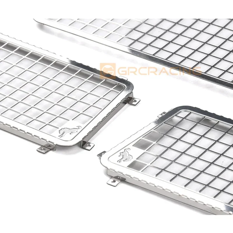 شبكة نافذة من الفولاذ المقاوم للصدأ شبكة نافذة جانبية/خلفية شبكة مدرعة واقية لـ 1/10 RC الزاحف سيارة Traxxas TRX4 برونكو لتقوم بها بنفسك أجزاء