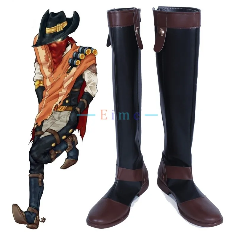 

Обувь для косплея Game LOL Khada Jhin The Virtuoso, обувь из искусственной кожи на заказ, карнавальные ботинки на Хэллоуин, реквизит для косплея