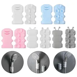 Movable Shower Head Holder with Suction Cup Adjustable Bathroom Hooks Silicone Punch-free Shower Holder Bathroom Accessories