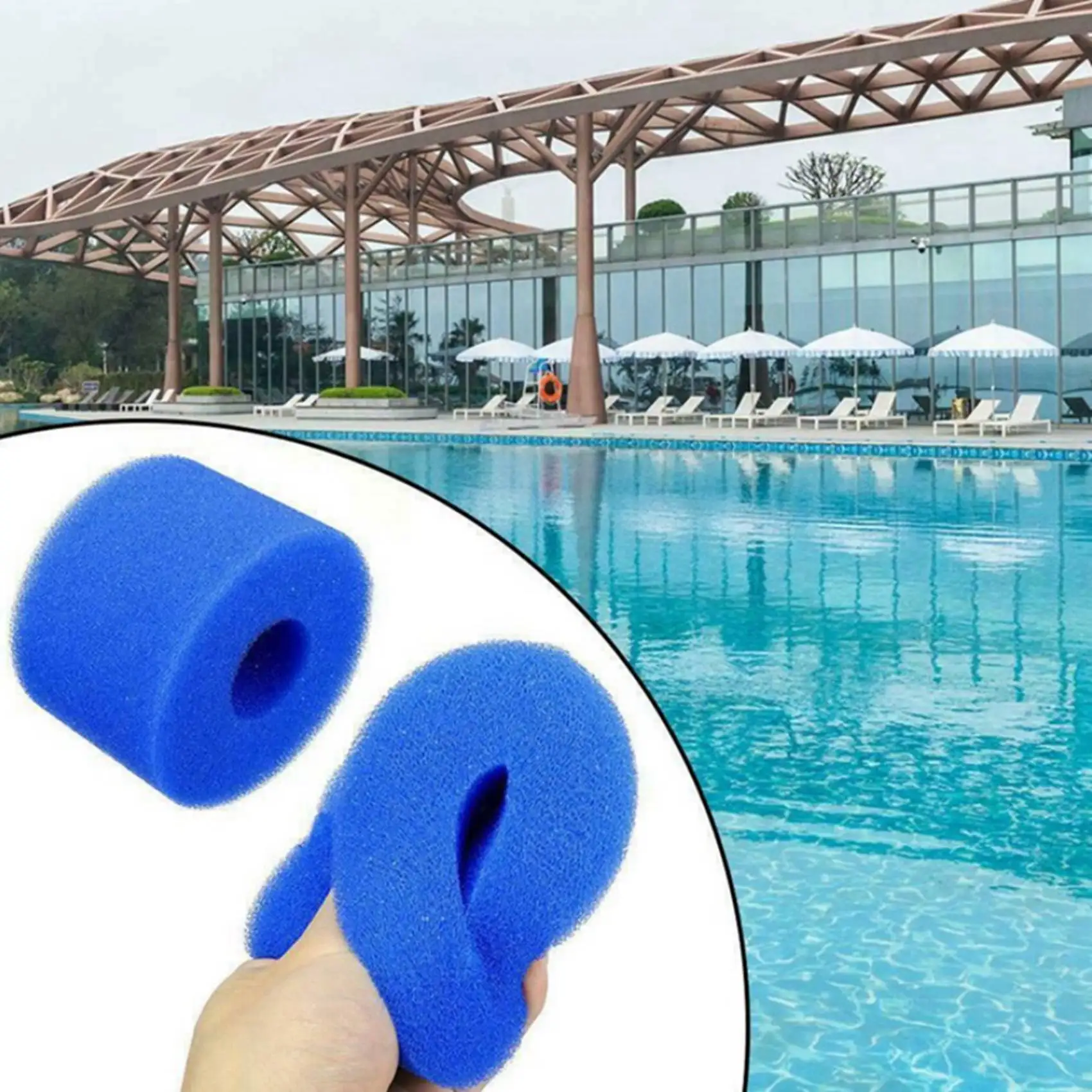 

50Pcs For Intex Pure Spa Reusable Washable Foam Hot Tub Filter Cartridge S1 Type Swimming Pool Filter Sponge