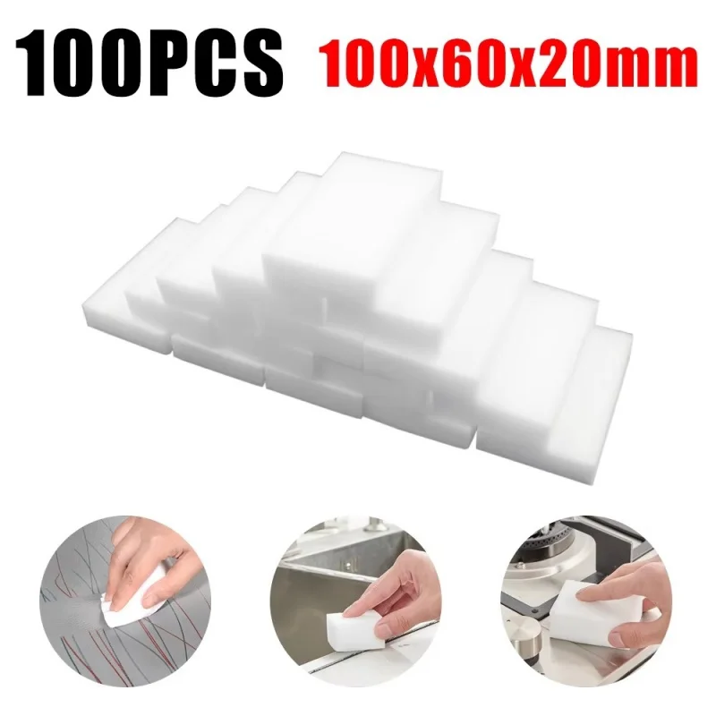 5/20/100pcs Magic Sponge Eraser White Melamine Sponge for Dishwashing Kitchen Bathroom Office Cleaner Cleaning Tools 100*60*20mm