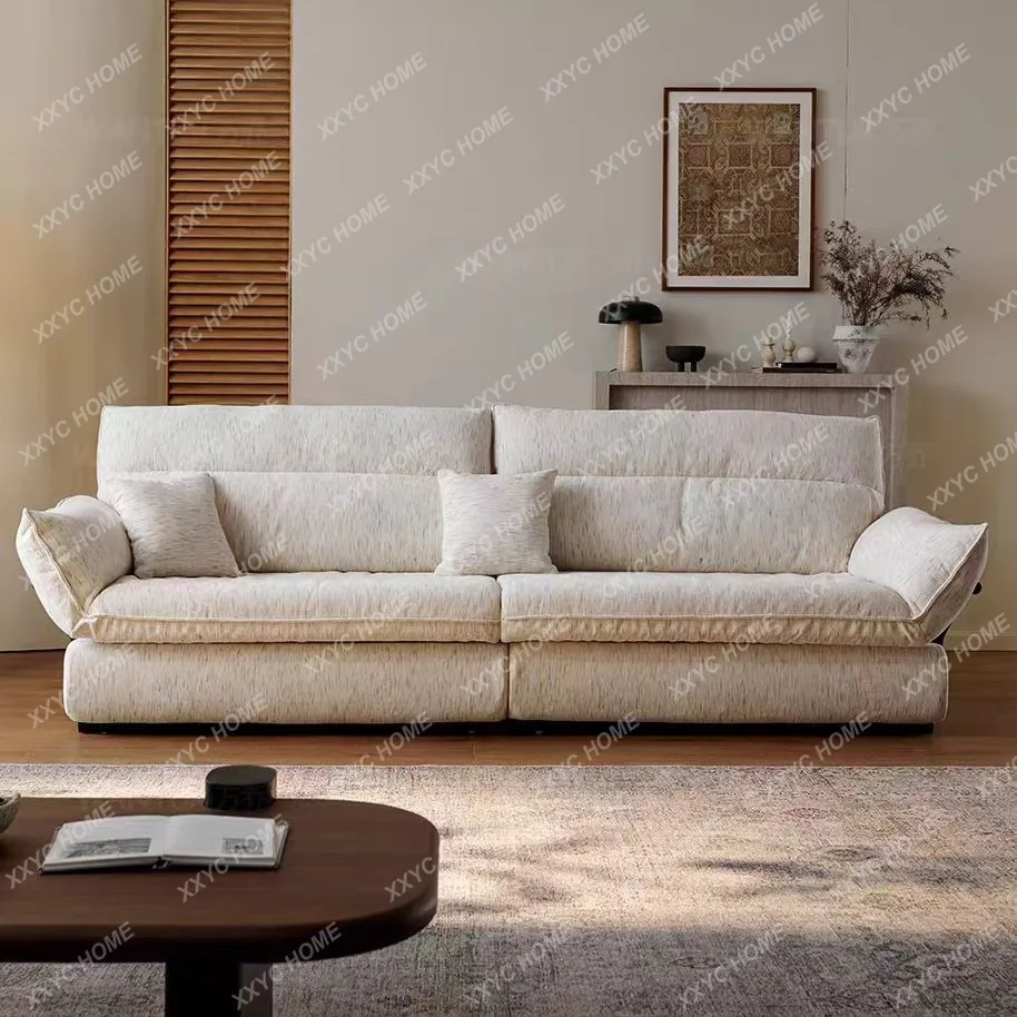 Living room simple modern cloud combination lazy fabric sofa chenille velvet living room fabric sofa