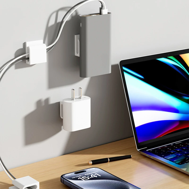 Multifunctional Charger Storage Buckle Desktop Phone Charging Cable Buckle Portable Computer Remote Control Plug Hook Fixator