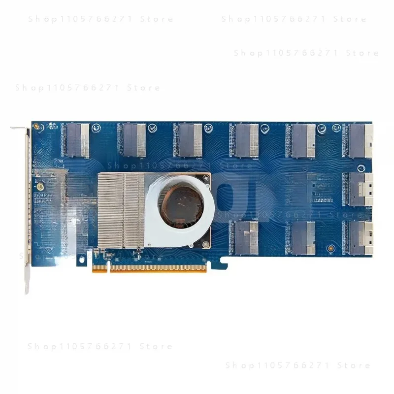 For PLX88096 PCIe 4.0 X16 SFF8654 SlimSAS Adapter For NVMe SSD Multi GPU Workstation Server