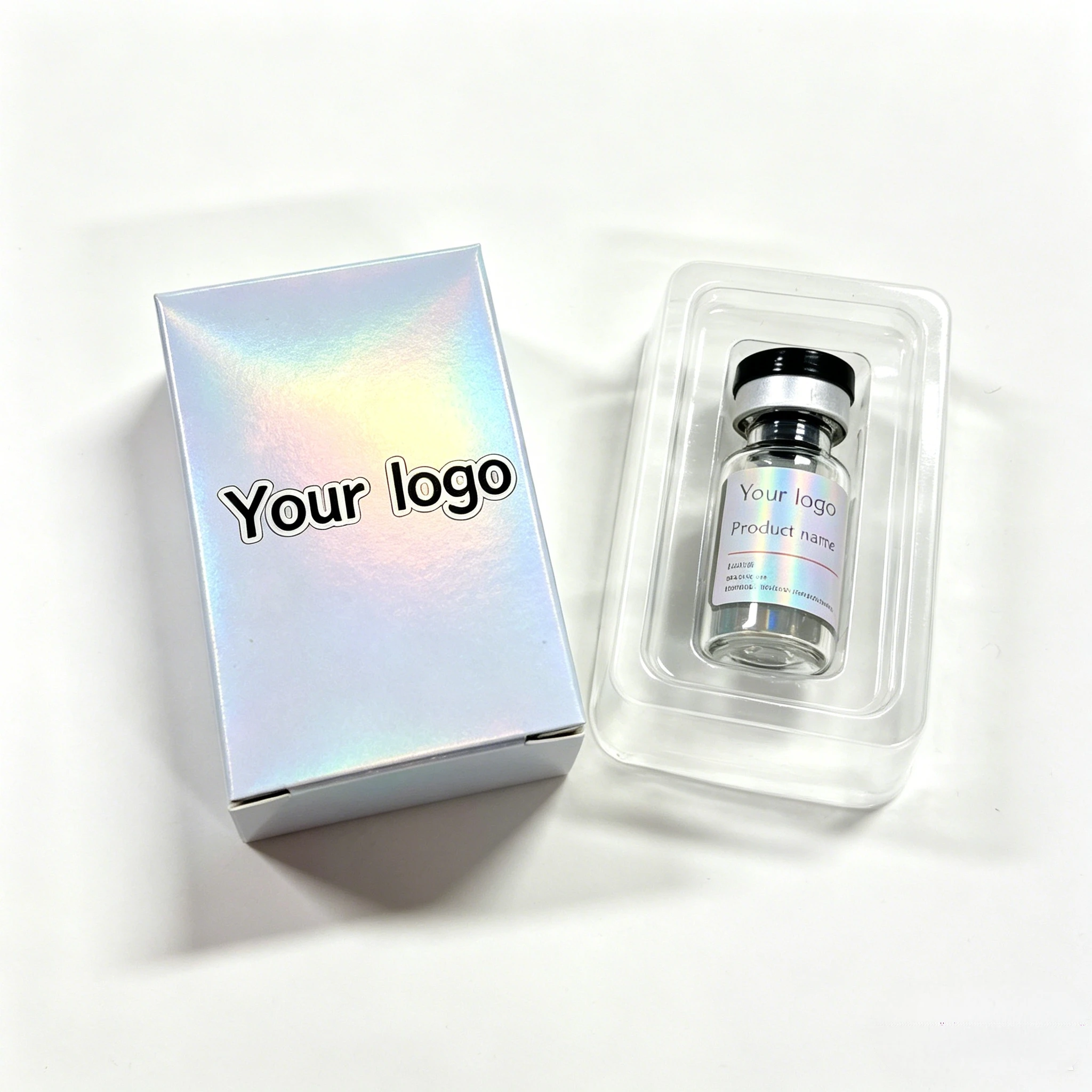 Peptide Bottle Custom Durable Individual Paper Gift Box Fit 3ml 10ml Cosmetic Liquid Vial Container Packaging