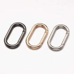 5Pcs/Lot Metal Oval Carabiner Clasp Clip Snap Hook Spring Openable Keyring DIY Pendant Connector Dog Chain Buckle Bag Carabiner