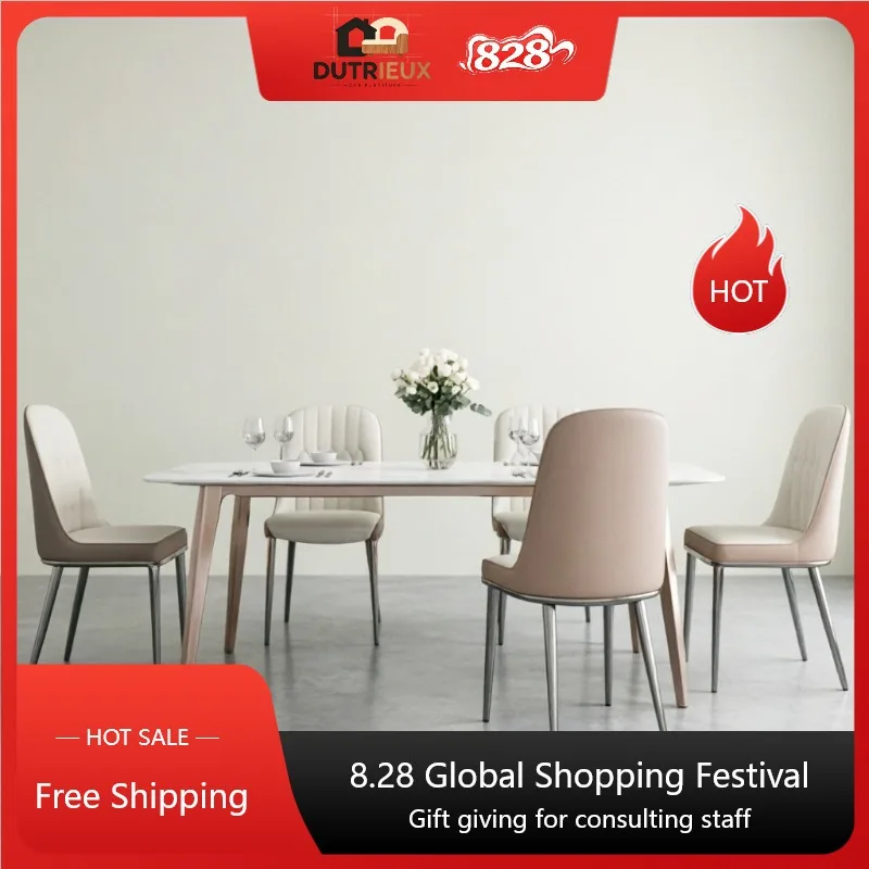 Gold Legs Modern Dining Table Decorations Italian Commercial Restaurant Dinner Table Stainless Steel Mesas De Comedor Furniture