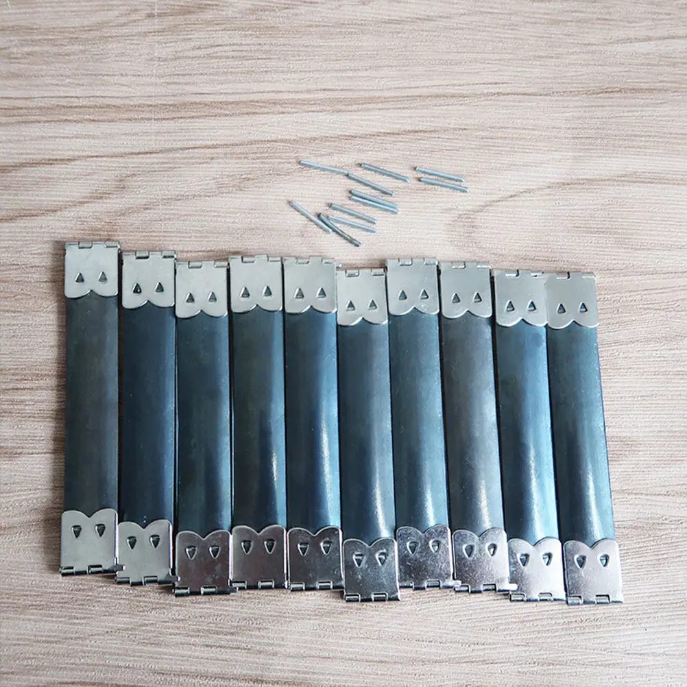 

100Pcs Metal Internal Flex Frames Silver Replacement for Handbag Purse Clasp Bag Spring Clips 10cm DIY Accessories