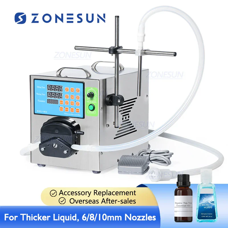 

SHIP FROM USA TO USA WITHOUT TAX ZONESUN ZS-GEL80 Semi Automatic 5-4000ml Thick Liquid Filling Machine Peristaltic Pump Filler