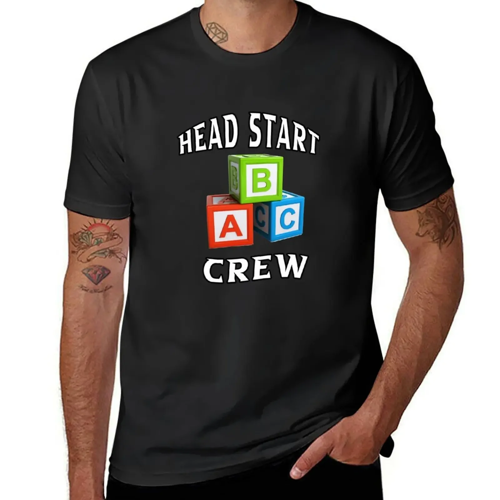 Head Start Crew,Head Start Crew Authentic Classic Design Pattern T-Shirt shirts graphic tees vintage t shirts Men's t shirts