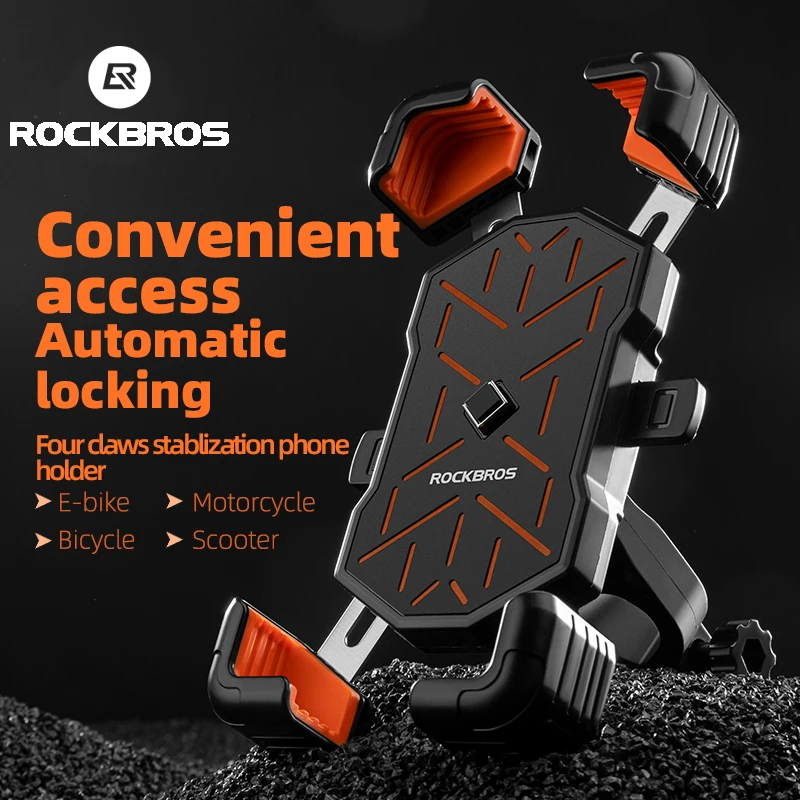 ROCKBROS Bicycle Phone Mount 4.5-7.2inch 360° View Universal Handlebar / Rearview Mirror / Stems Motorcycle Cycling Phone Holder