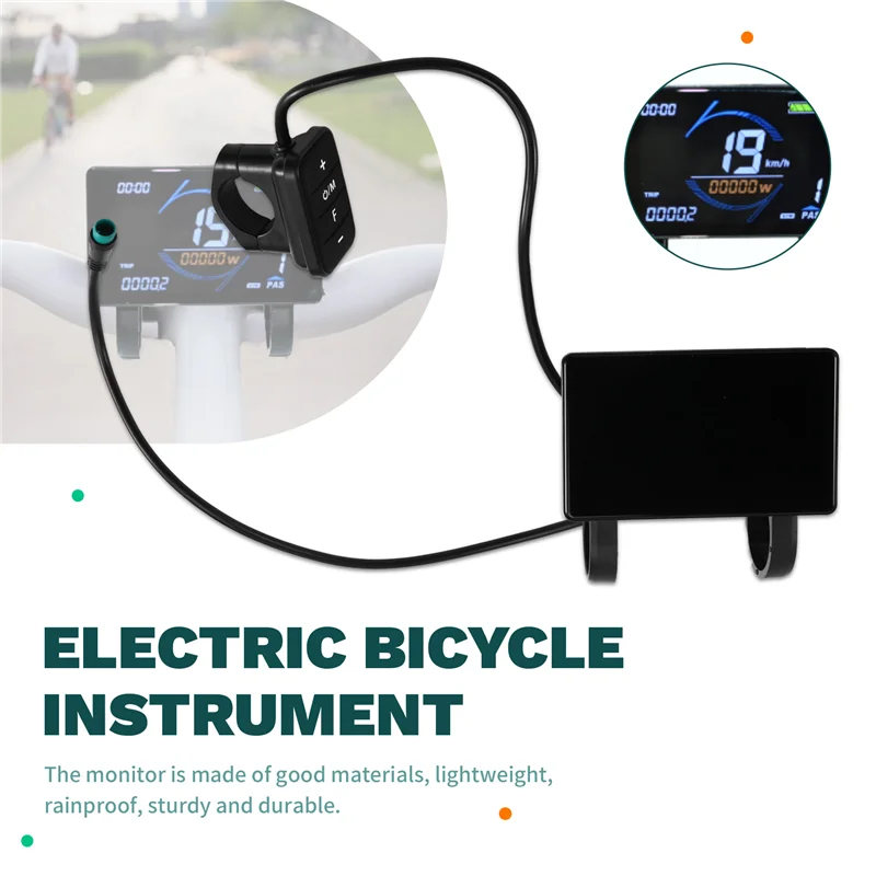 

A79E-Electric Bicycle Instrument Electric Bicycle Meter LCD Display Waterproof Connector