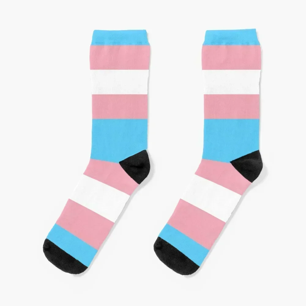 

Transgender Pride Flag Socks professional running Heating sock anti slip football Men's Socks Women's