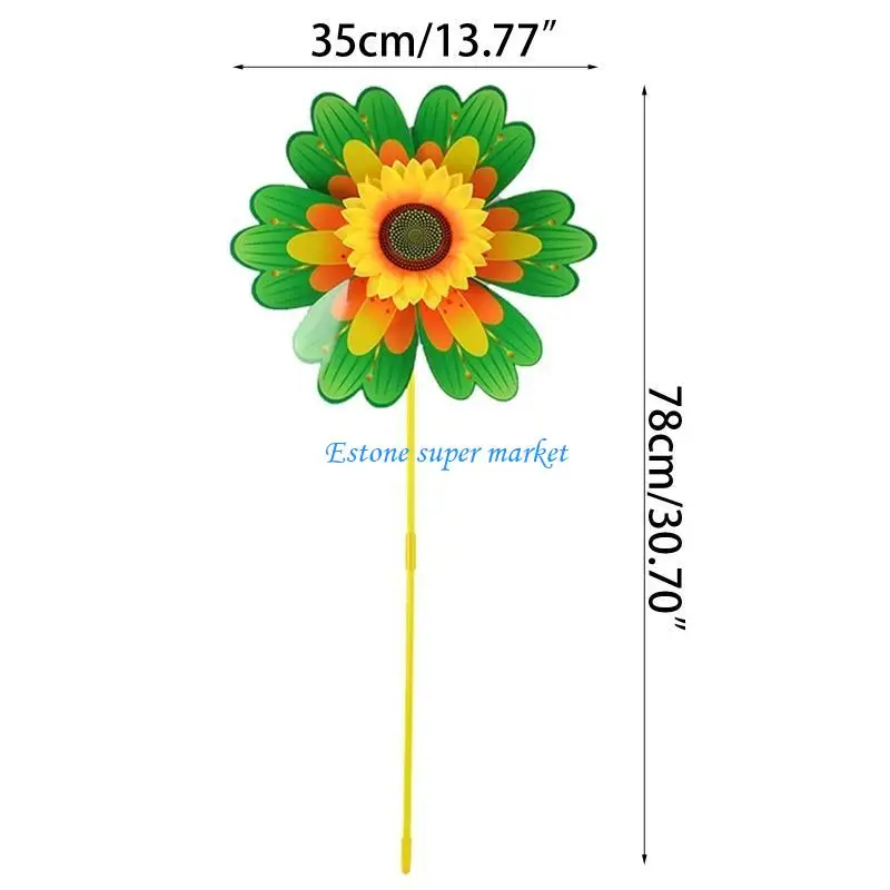 090B Dekoracja trawnika Wiatrak Duże wiatraki Poręczne zabawki wiatrowe dla dzieci