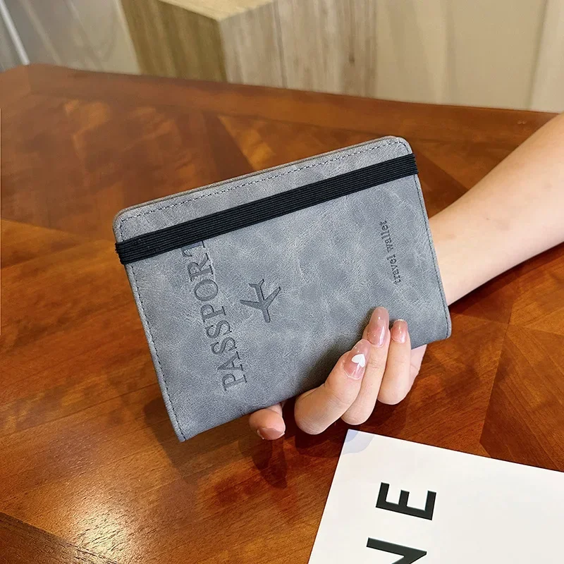 

Anti Demagnetization New Travel Passport Card Holder Multifunctional ID Bag Notebook Short Wallet Men's and Women's Wallets
