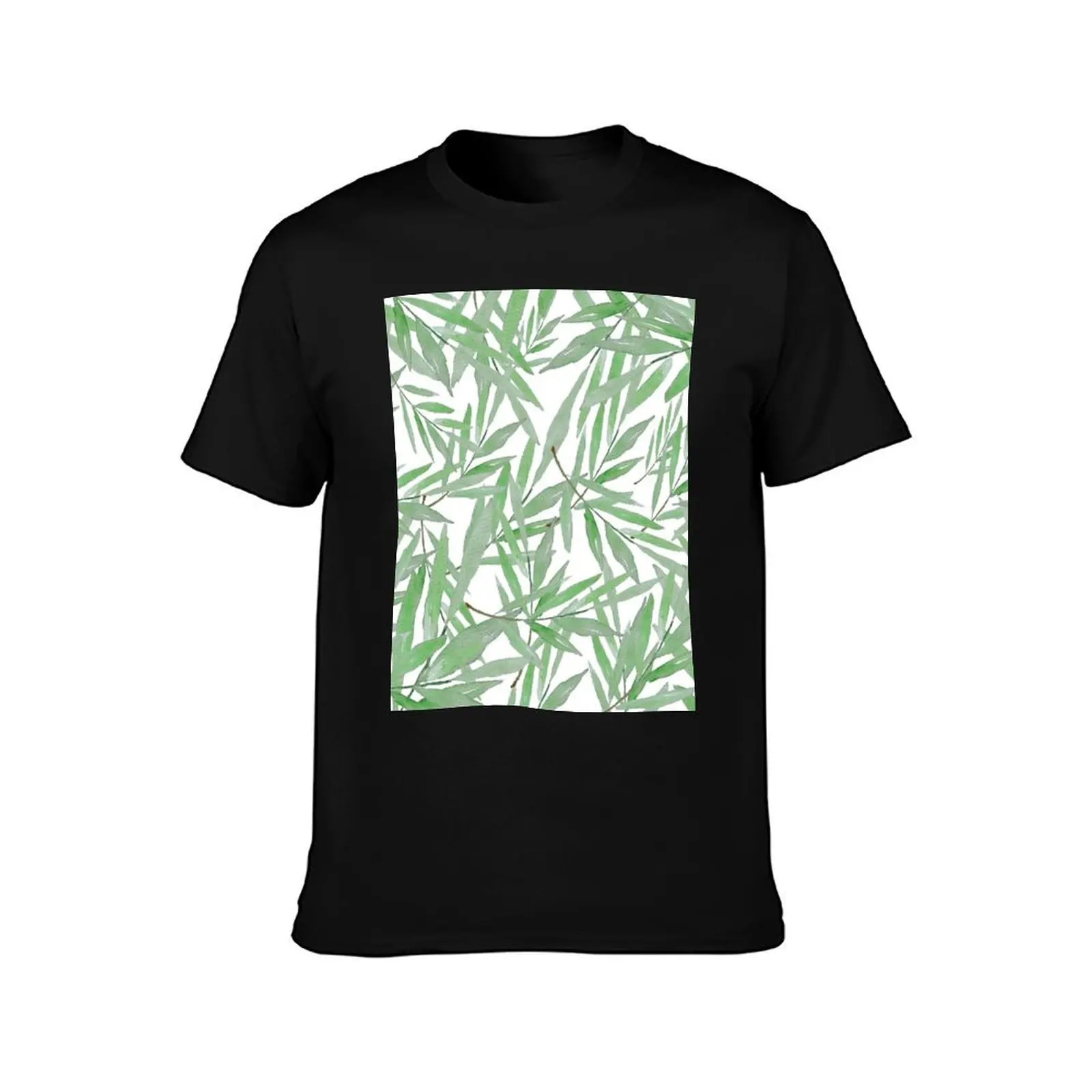 green leave pattern T-Shirt Holiday All Match T-Shirt