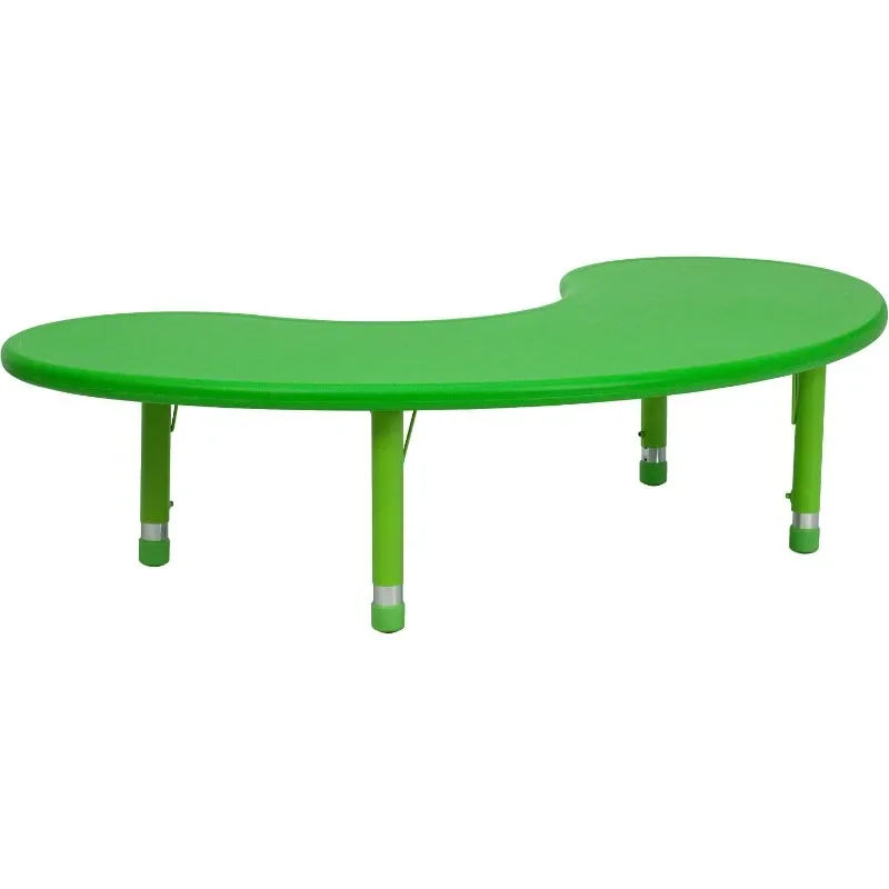 Flash Furniture Half-Moon Plastic Height Adjustable Activity Table