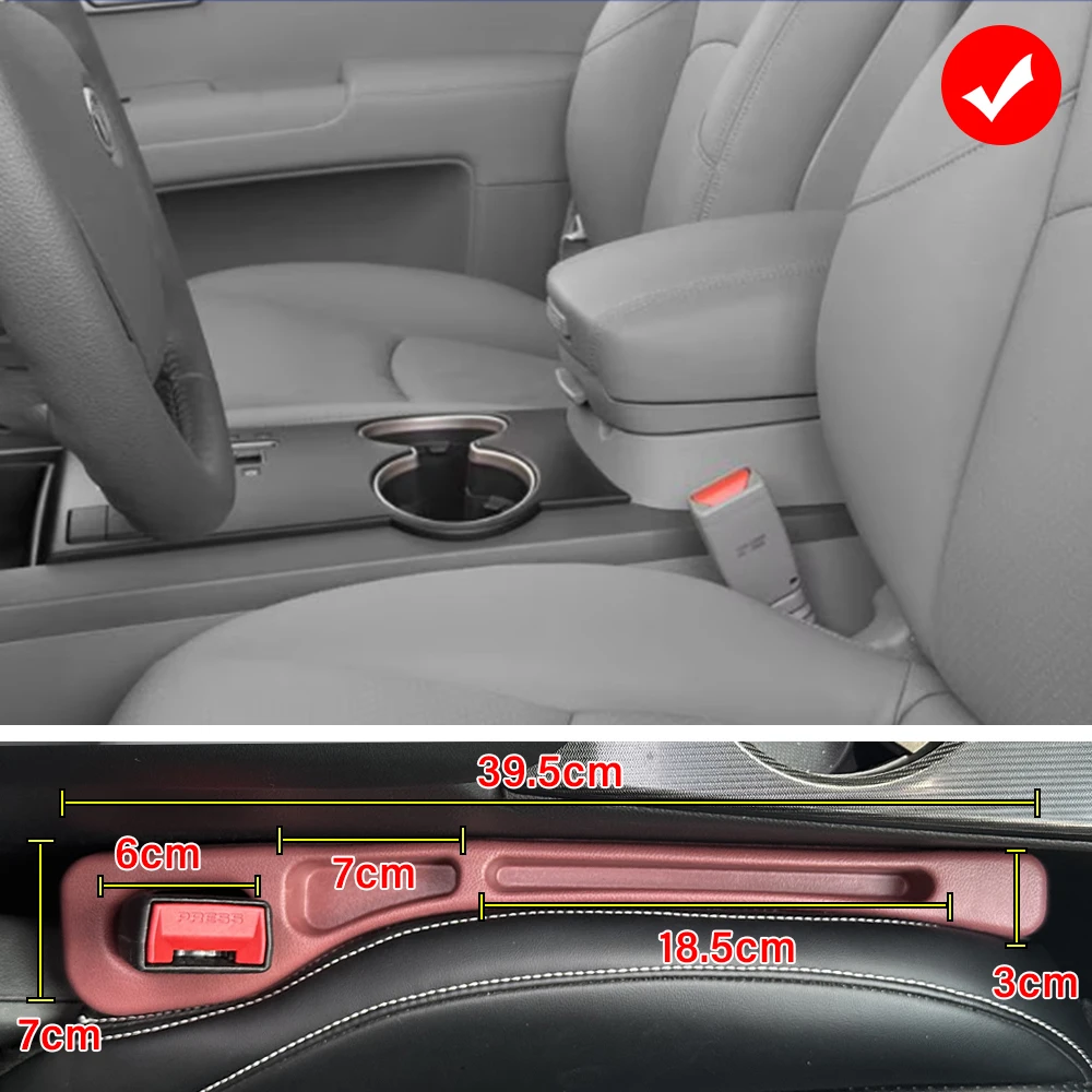 2PCS For Kia Borrego Mohave Seat Parts Car Seat Gap Filler Strips Auto Interior Kit Accessories 2013 2014 2016 2017 2018 2020