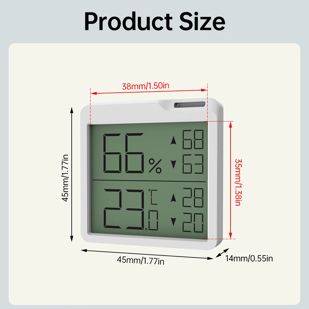 LCD Digital Thermometer Hygrometer High Low Value Records Indoor Mini Temperature Sensor Electronic Monitor Weather Station