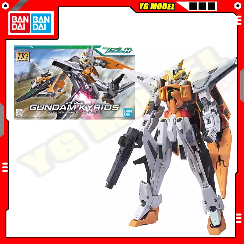 BANDAI Gundam Kyrios HG 1/144 GN-003 Edition Standard Model Kit Assembly Strike Freedom Unicorn Action Figures Original