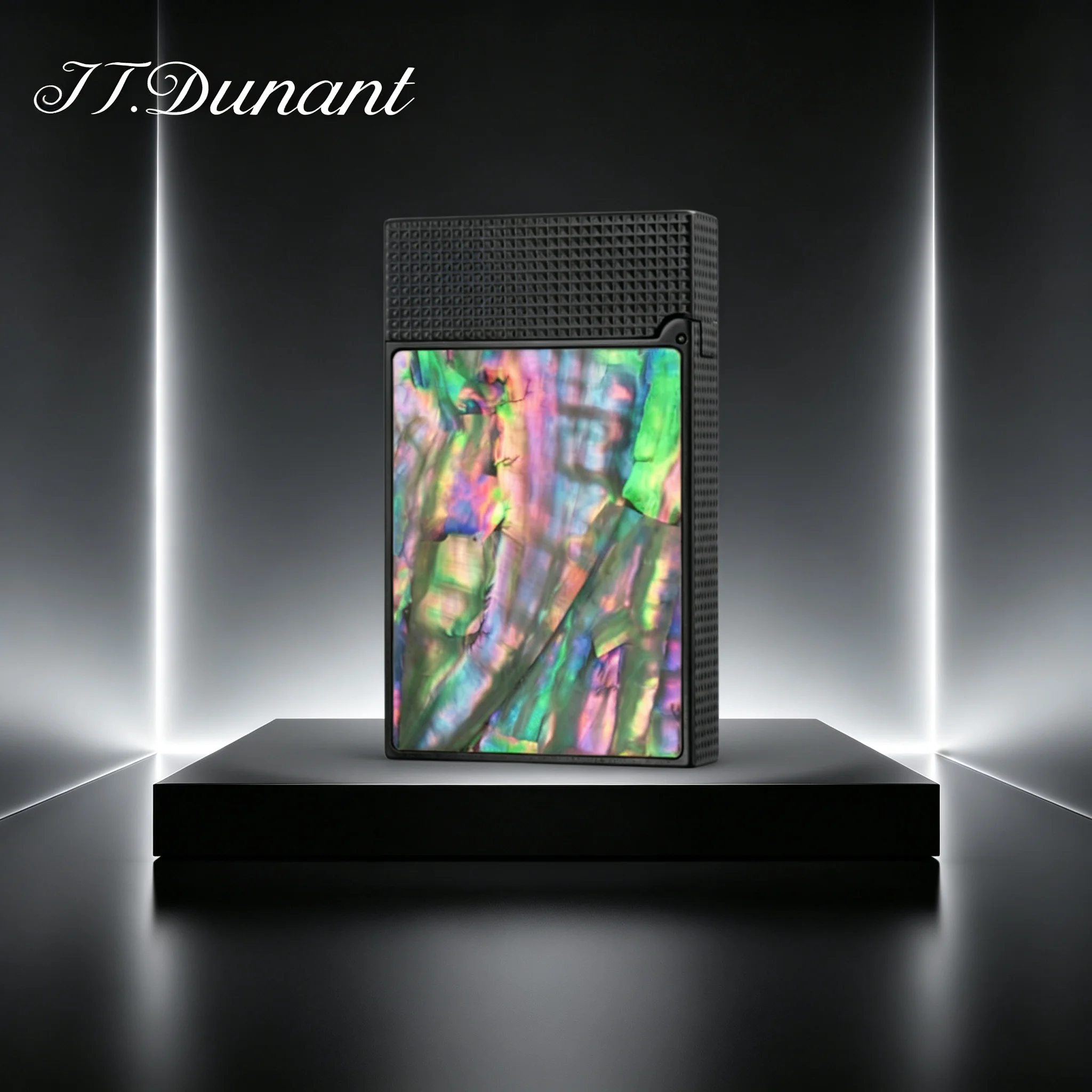 JT.Dunant Lighter Elegant Crisp Ding Sound Cigarette Natural Abalone Shell Butane Gas Lighter Luxury Smoking Gift for Men view 4