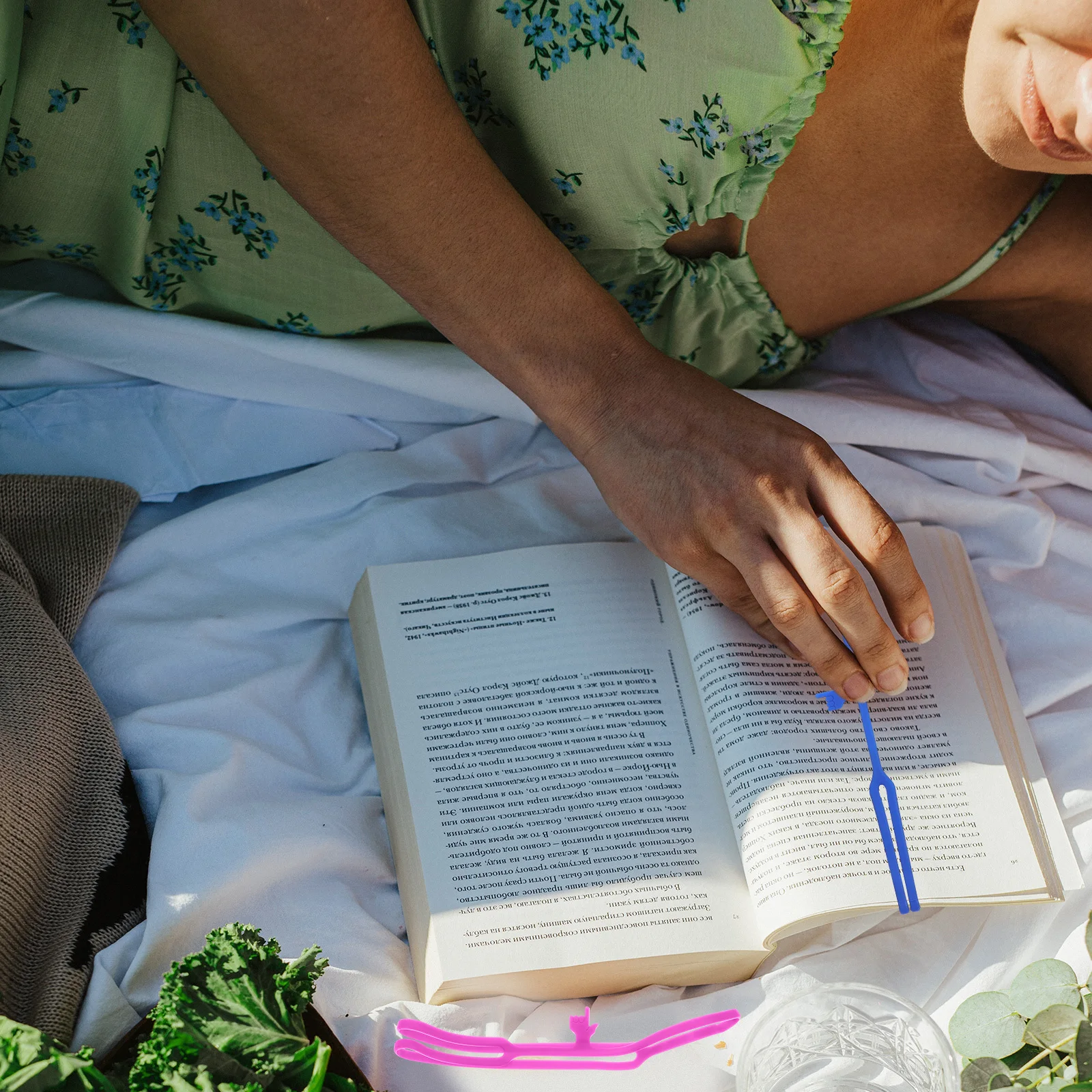 

3Pcs Fun Silicone Finger Bookmarks in Orange Blue Pink 40Cm Stretchable Bookmark for 20-30Cm Books Reading Progress Tracker Gift