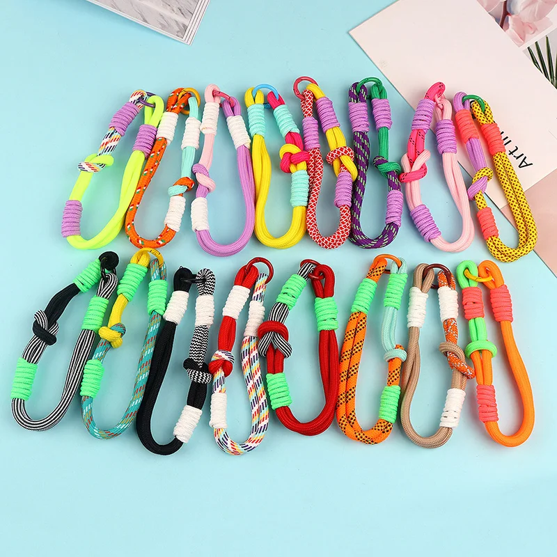 Colorful Keychain Universal Multi-purpose Short Mobile Phone Case Anti-lost Braided Lanyard Fashion Mobile Phone Wrist Rope