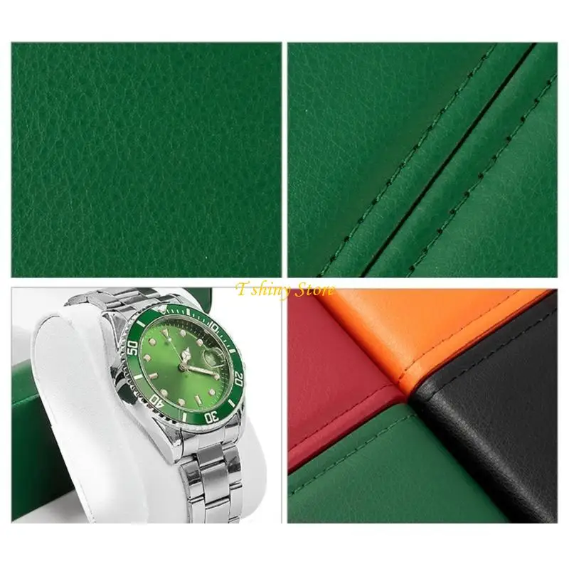 N58F PU Leather Watch Box Waterproof Storage Case Handmade Jewelry Travel