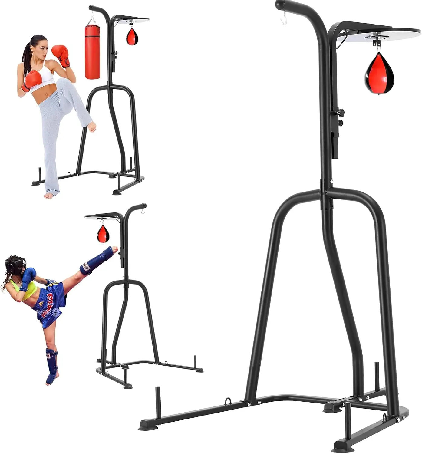 

VEVOR Punching Bag Stand, Steel Heavy Duty Workout Equipment, Boxing Punching Bag Stand, Holds Up to 400 lbs, Freestanding Sandb