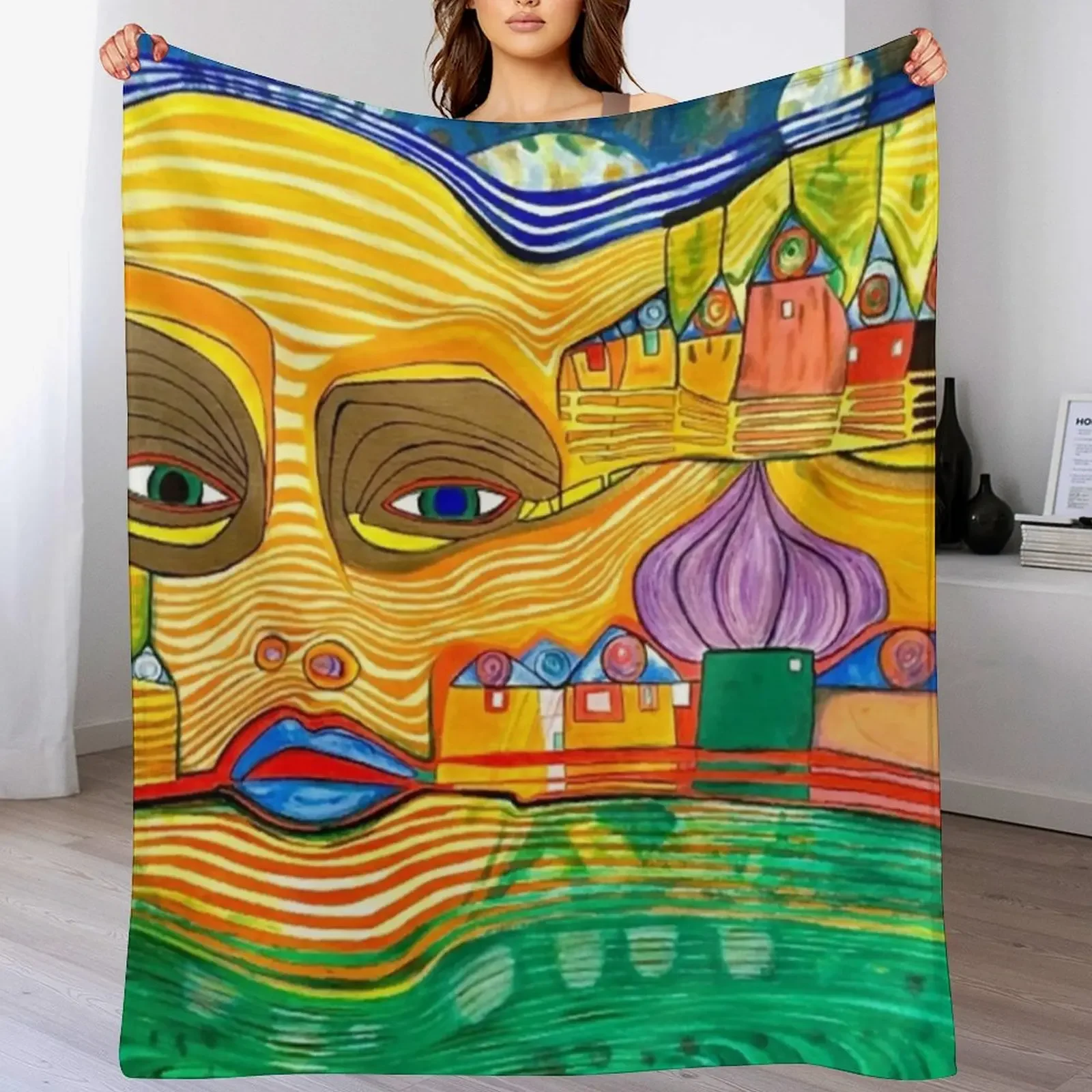 Irinaland over the Balkans Throw Blanket Cozy Sofa Blanket for TV Watching Napping