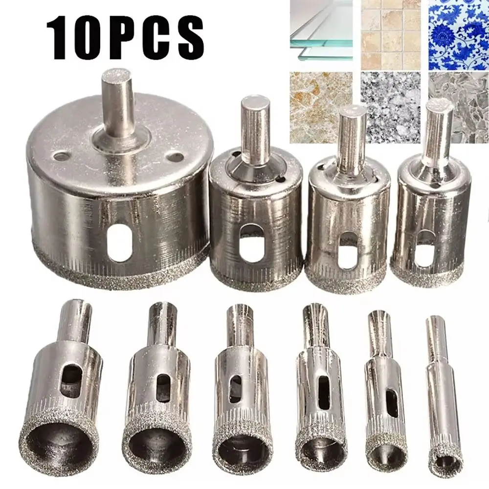 

10Pcs Extractor Remover Tools Diamond Drill Bits Opener Tool Tile Marble Glass Ceramic Hss Drill Bit 6-30mm Core Drill