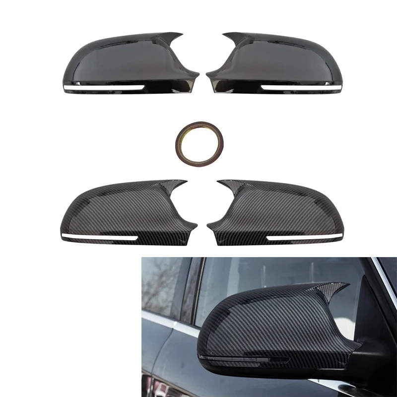 

Пара чехлов на боковые зеркала для Audi A4 A5 S4 S5 B8 8T 2009-2012, глянцевый черный/углеродное волокно, внешние аксессуары слева + справа