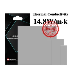 Almofada térmica do silicone, 14.8w/mk, para o computador, portátil, gpu, vga, placa de vídeo, cpu, dissipador de calor, condutor