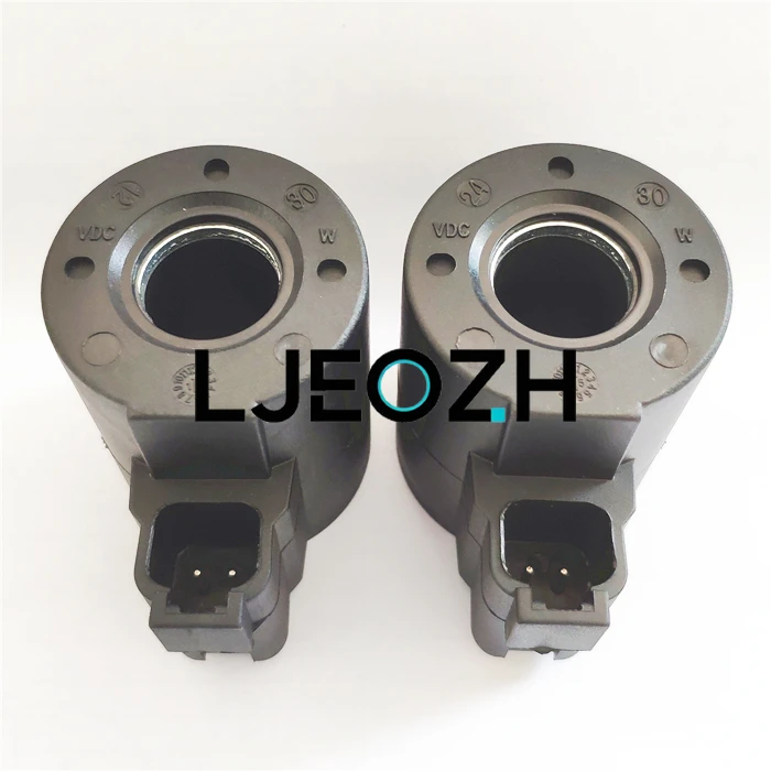 For Liugong Zhenyu Excavator Pilot Safe Rotation Walking Fast and Slow Gear Solenoid Valve Coil, Hole 19 High 58