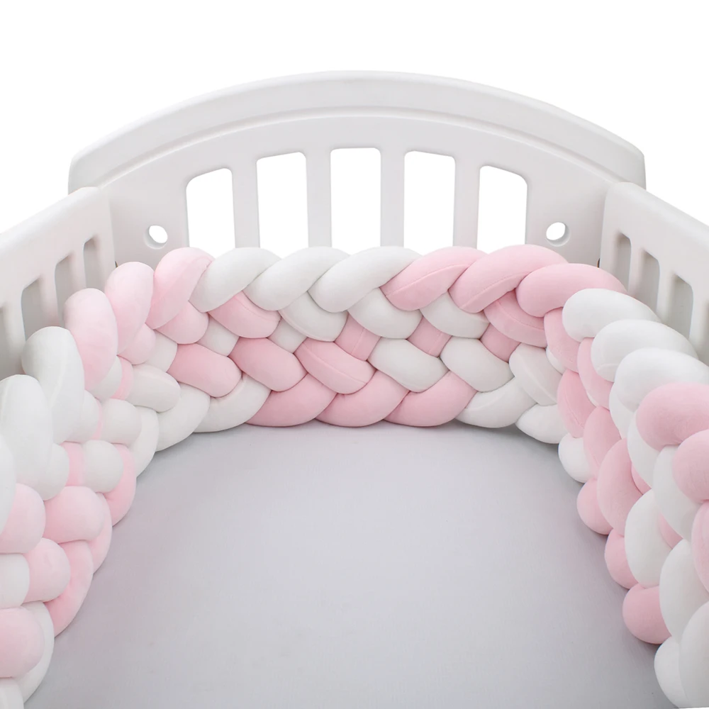 200cm Baby Bed Bumper Thick Pillow One-piece Crib Around Cushion Cot Protector Pillows Newborns Room Decor