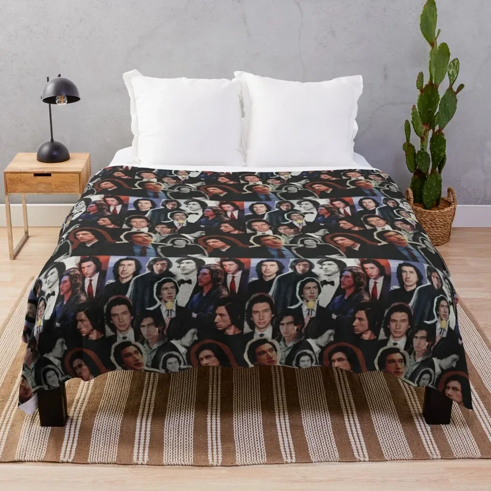 

Adam Driver 2019 Collage Throw Blanket Moving Thin Sofa Throw Plush Blankets