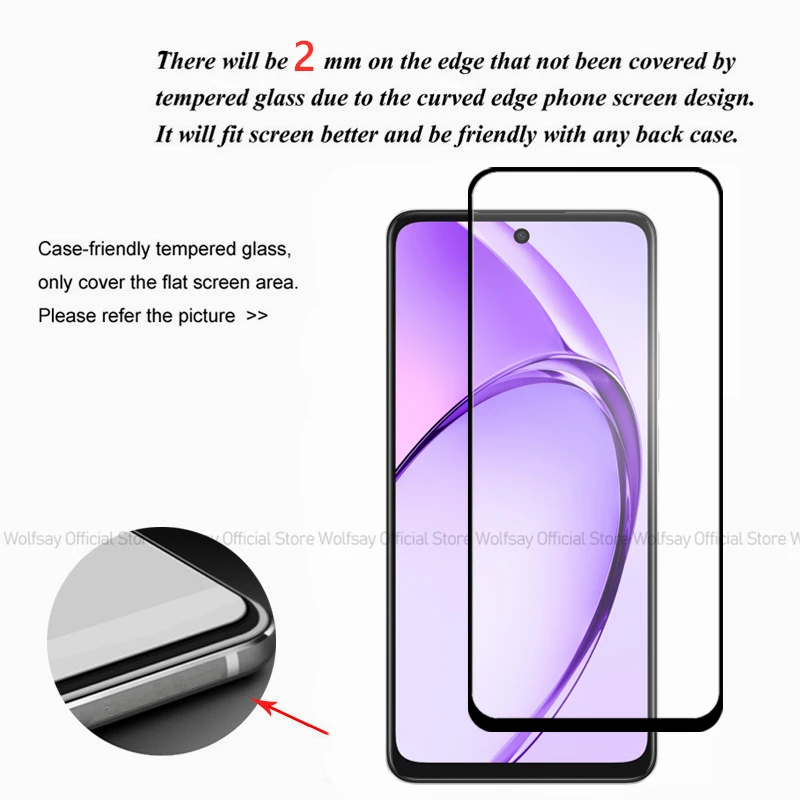 2/4PCS Tempered Glass For OPPO A3 4G Screen Protector For OPPO A3 4G Glass Full Glue Cover Protective Phone Film For OPPO A3 4G