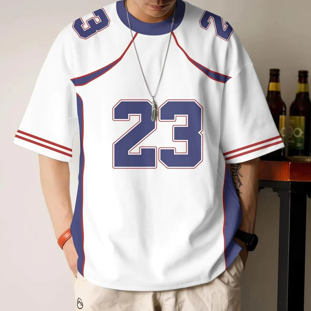 Men's t Shirt No. 23 Men's t Shirt Football t Shirt Sports t Shirt Fashion Sports t Shirt Wicks sweat Summer comfort top