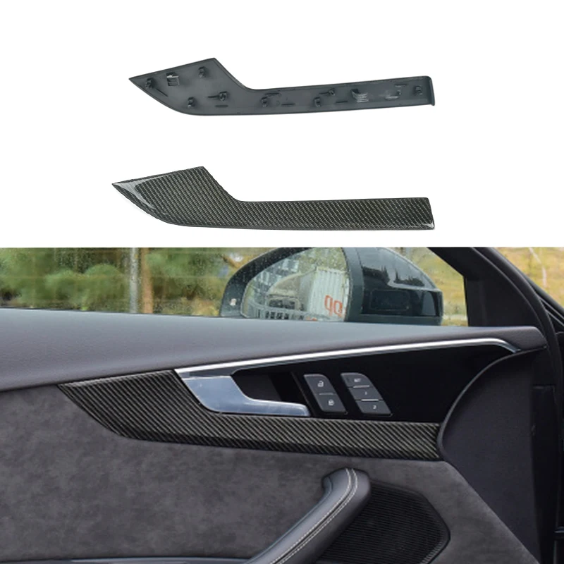 For Audi A8 D4 2011-2017 Interior Central Control Panel Door Handle 3D Carbon Fiber Stickers Decals Car styling Accessorie