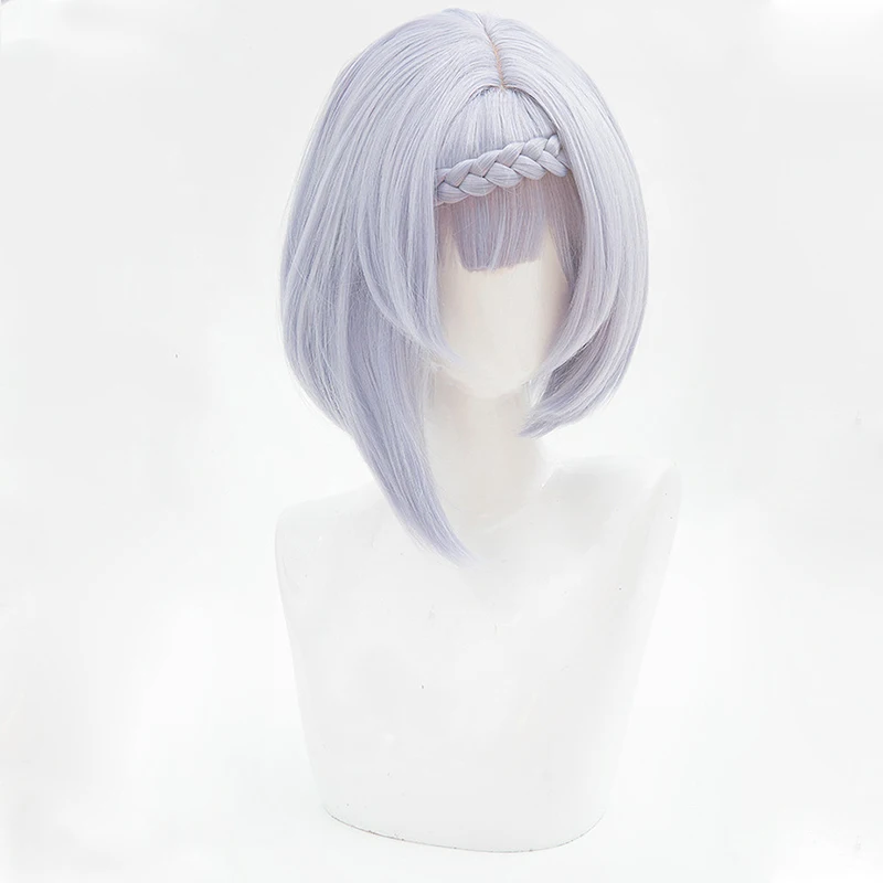 Noelle คอสเพลย์วิกผมเกม Genshin Impact สังเคราะห์ทนผมอะนิเมะคอสเพลย์ Noelle ปาร์ตี้ฮาโลวีน Crossdressing Wigs