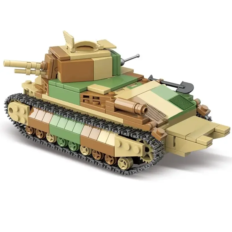 528PCS Military Series Type 89 I-GO Medium Tank Building Blocks Japan Middle Tank Bricks Weapons Soldiers Children Toys Gifts