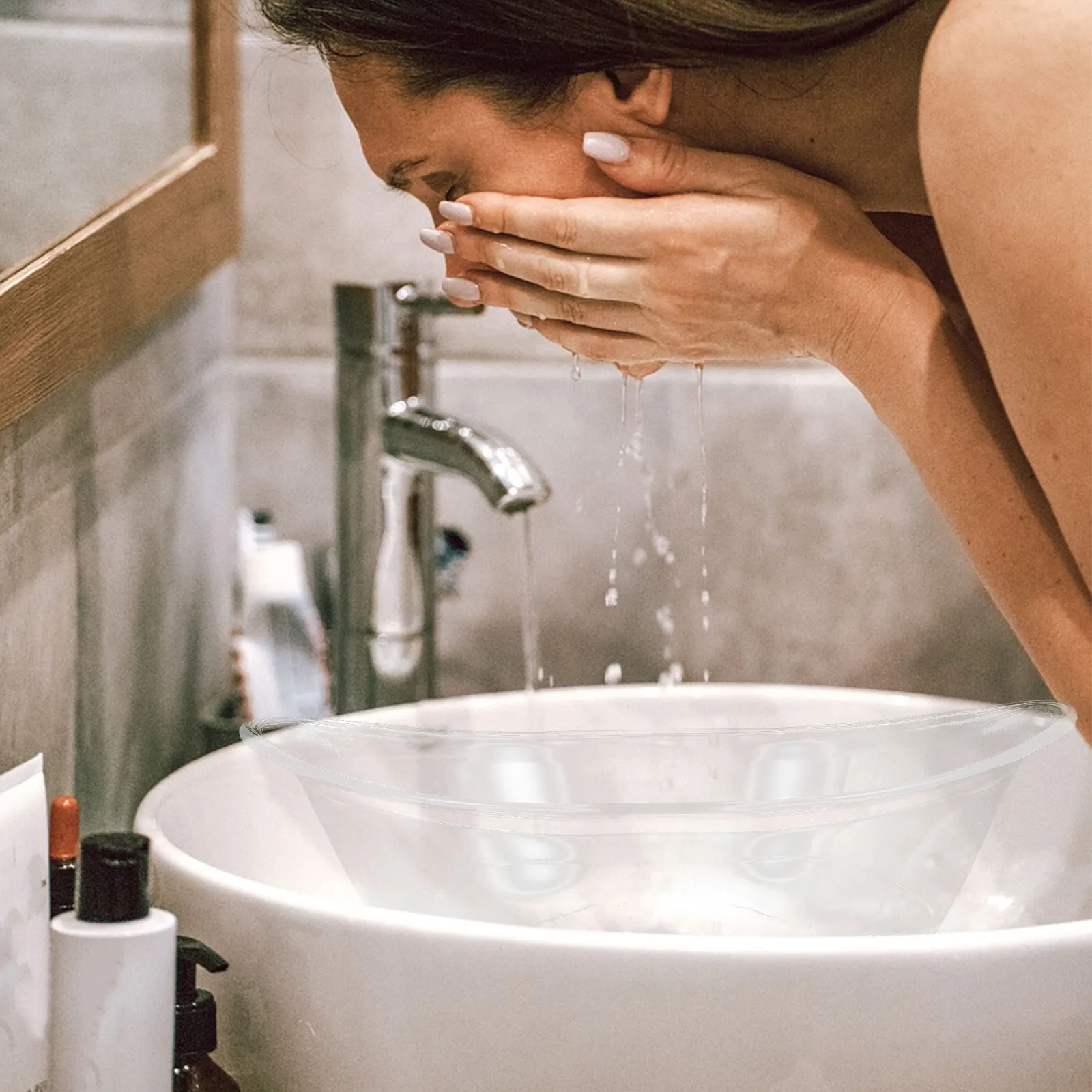 

Multi-Use Thickened Plastic Wash Basin for Face Cleansing Salon Foot Soaking Dishwashing Laundry Kitchen Bathroom Camping