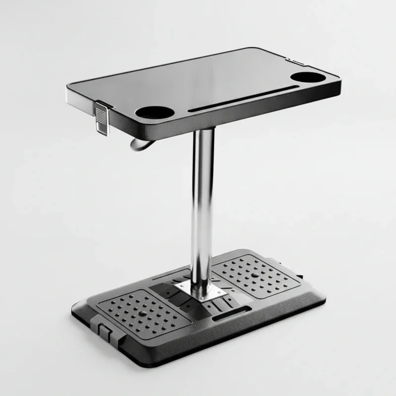 Portable Vehicle Mounted Folding Table Tool Complimentary Setup Height Adjustable Car Table with Cup Holders Multifunctional Veh