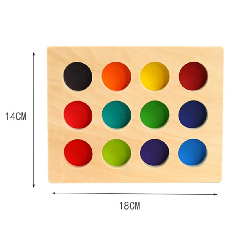 Balle assortie arc-en-ciel en bois avec escalier, tableau de tri de documents, jouet dos Montessori pour enfants, cadeau d'anniversaire réutilisable