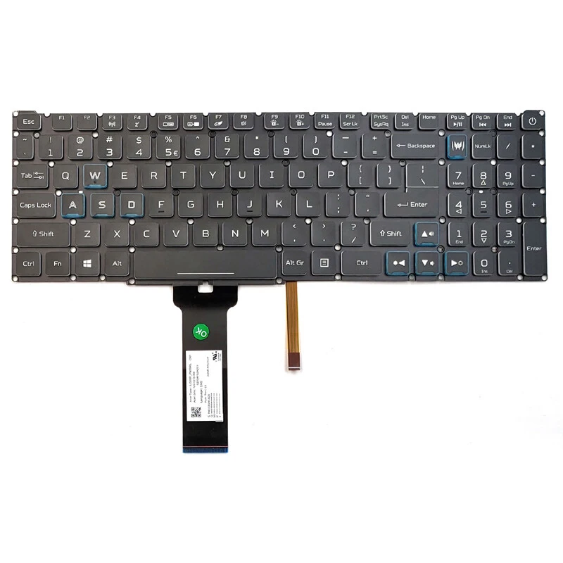 f  For Acer Predator Helios 300 PH315-52 PH317-51 317 N20C1 Backlit Keyboard