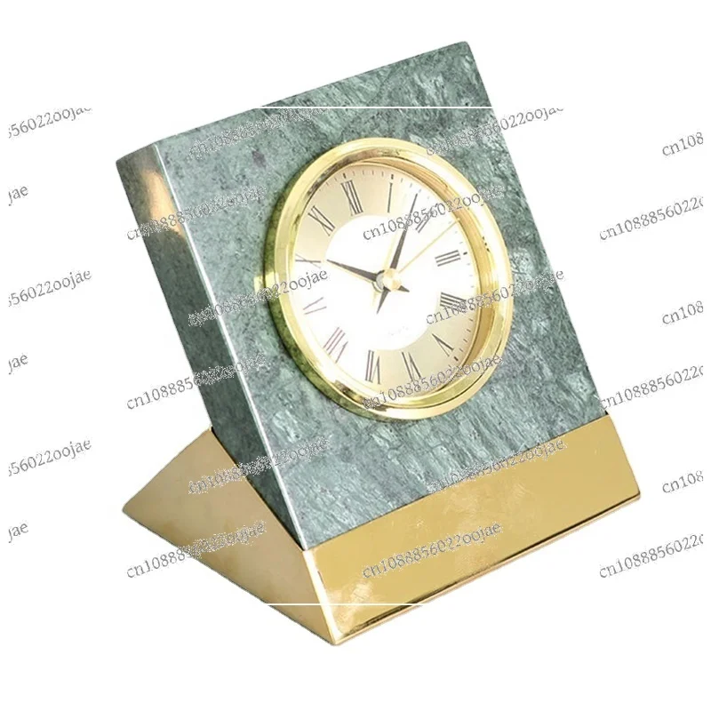 Wholesale Home Decor Small Custom Made Marble Table Top Digital Clock Marble Luxury Desk & Table Clocks