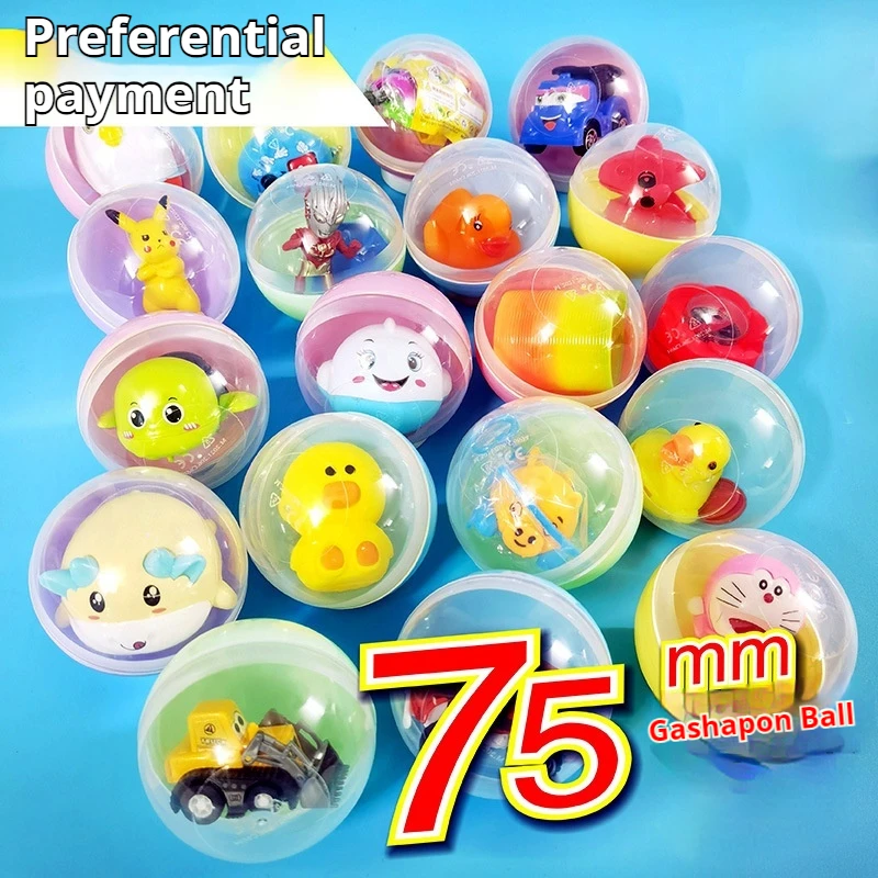 75mm twisting Ball Surprise Blind Box Toy Egg Anime figure Box Toy Egg giocattoli per bambini giocattolo di decompressione che raccoglie giocattoli compleanno gif