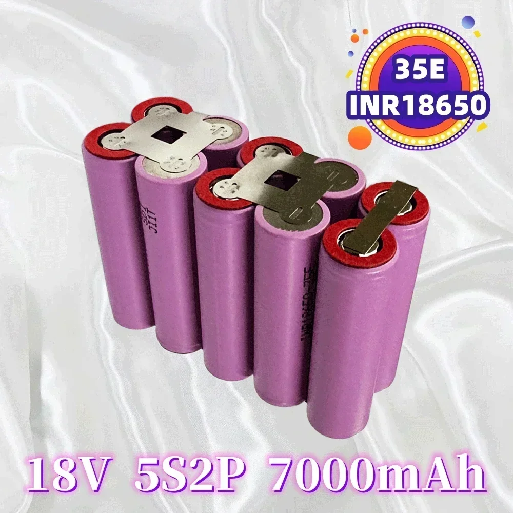 ترقية حديثا 10.8 فولت-18 فولت 7000 مللي أمبير INR18650-35E سلسلة اتصال 18650 بطارية حزمة ، 18 فولت 7.0ah مفك البراغي بطارية مخصصة #6