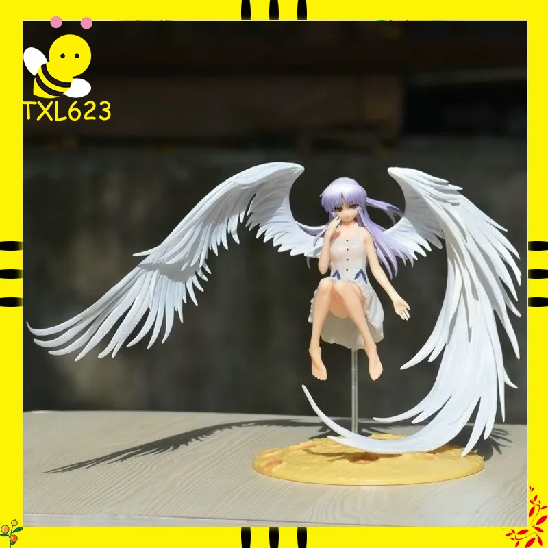 

Anime Character Angel Beats! Handmade Beautiful Girl Desktop Ornament Angel Wings Collectible Model Gift in Stock