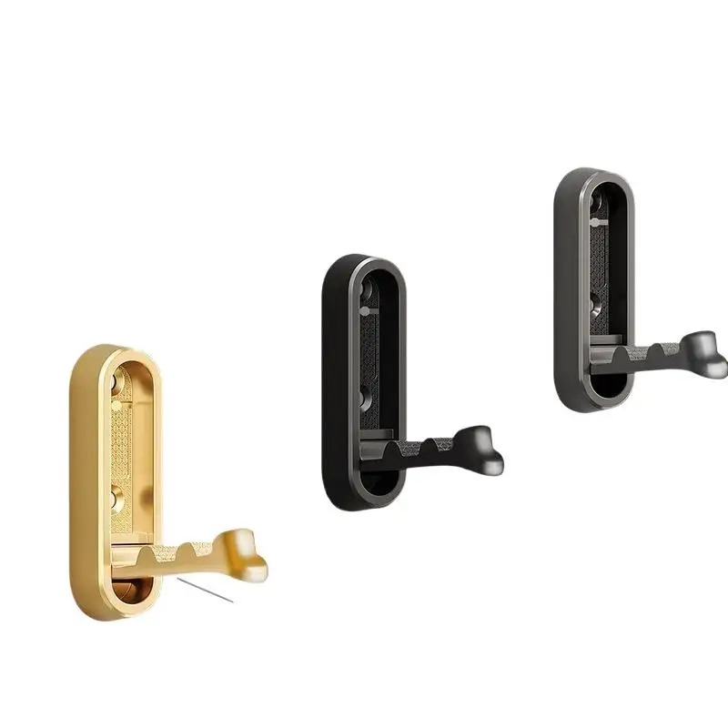 [J] Concealed Folding Wall Hooks Heavy Duty Space Saving For Entryway Hanging Keys Bags Towels